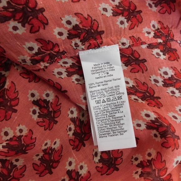 NWT!! J. CREW Cabana Mini Dress Block Print Ramie Coral Multi Cover Up Size 2X - Picture 15 of 16